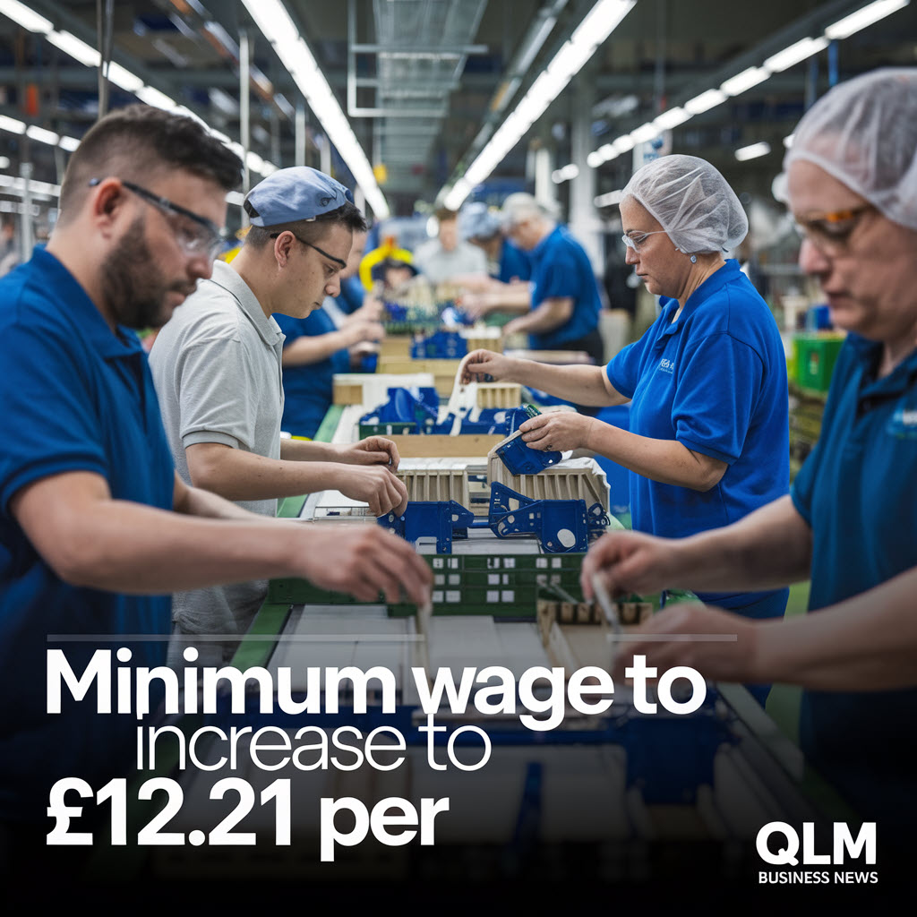 UK Minimum Wage to Rise to £12.21 an Hour in April 2025