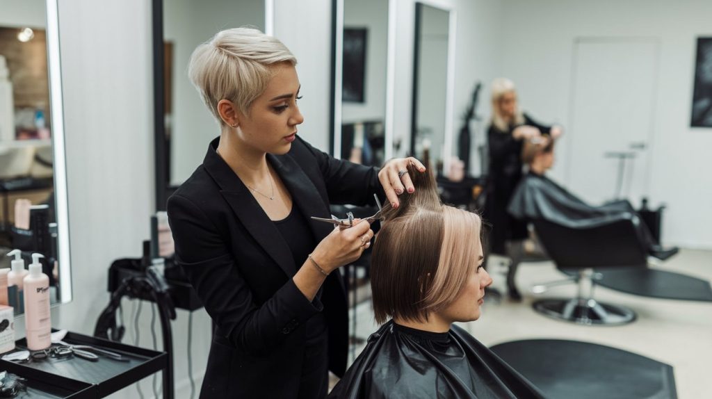 Hairdresser Kerry Larcher, who opened her first salon at 21