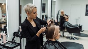 Hairdresser Kerry Larcher, who opened her first salon at 21